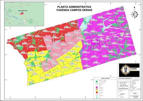 Planta administrativa de propriedade rural
